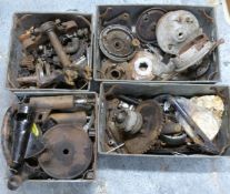 Motorbike parts including hubs and backplates, yokes etc
