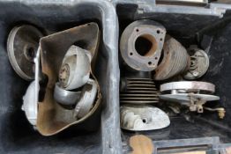 Motorbike parts including barrels, hubs and covers