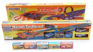 Five Matchbox 1-72 diecast model vehicles 18, 33, 54 and Sreakes 51 and 60 together with two