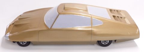 A large scratch built model of Ed Straker's car from the TV series UFO, length 72cm