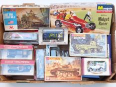 Seventeen Matchbox Models of Yesteryear and similar diecast model vehicles including buses, cars,