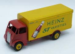 Dinky Supertoys diecast model Guy Warrior Van with red cab and chassis, yellow body and hubs and '