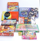 Nine various board and similar games including Thunderbirds Humbrol Plaster Art, The A-Team