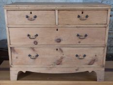 A pine chest of two over two drawers, W94 x D47 x H74cm