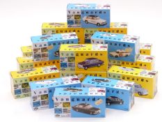 Eighteen Vanguards 1:43 scale limited edition diecast model vehicles comprising six police cars