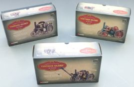 Three Corgi Vintage Glory of Steam 1:50 scale limited edition diecast model B6 Fowler engines