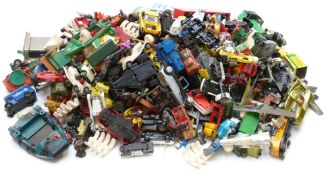 A large collection of Corgi, Dinky, Matchbox and similar diecast model vehicles including