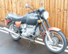 1978 BMW R80/7 800cc flat twin cylinder motorbike, registration number XDF 874S, odometer reads