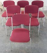 Six Antocks Lairn upholstered stacking chairs