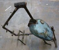 Excelsior motorbike frame and fuel tank