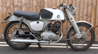1961 Honda CB92 Benly Sport 125cc twin cylinder OHC motorbike, purchased by the vendor's father in