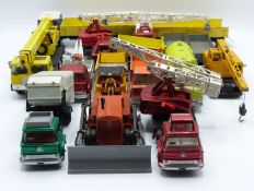Fourteen Dinky Toys and Dinky Supertoys diecast model commercial and agricultural vehicles including