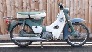 1965 Honda C100 49cc moped, registration number RHR 56C, odometer reads 4236 miles, with V5c 10%+VAT