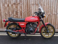 1981 Moto Morini 250 V twin motorbike, registration number UMJ 807W, one owner from new with only