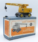 Dinky Supertoys diecast model Coles Mobile Crane with hoisting jib raising and slewing movements,