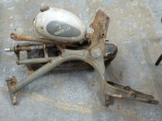 Garelli moped frame etc with tax disc registration number DEX 860D