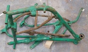 Francis Barnett motorbike frame and wheel