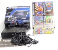 Sega Saturn video games console and four games including Sega Rally, Daytona USA etc together with