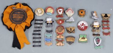 A collection of motorcycle speedway badges, largely 1940s, 1950s and 1960s to include Norwich, New