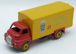 Dinky Supertoys diecast model Big Bedford Lorry with red cab and chassis, yellow body and hubs