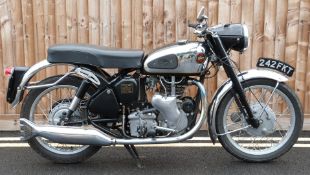 1959 Velocette Venom 500cc single cylinder motorbike, registration number 242 FKT, with folder of