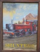 Shunters pub sign from the now closed pub in Russell Street, Stroud, Gloucestershire, 122 x 91cm