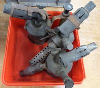 Three vintage blowlamps