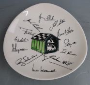 Ceramic dish made specially for The Dog House Club by Stavangerflint of Norway featuring the