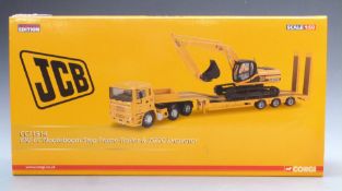 Corgi JCB 1:50 scale limited edition diecast model Man TGA Nooteboom Low Loader With JCB Backhoe