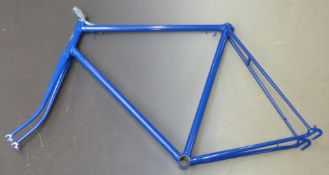 Vintage Tildesley Planet Pintail bicycle frame and forks using 531 Reynolds tubing, circa 1957-59,