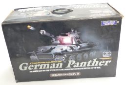 Heng Long Super Quality Series radio control 1:16 scale Battle Tank German Panther, in original box.