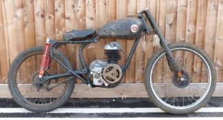 Francis Barnett Falcon model 58 Villiers single cylinder two stroke motorbike, currently