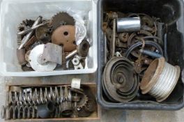 Motorbike parts including hubs, gears and springs