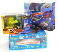 Three radio control vehicles DRW Fuhai Hovercraft, Silverlit X-Twin and Trendmasters Rumble