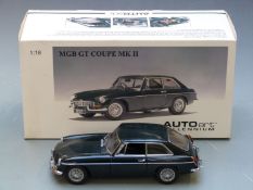 Autoart Millennium 1:18 scale diecast model MGB GT Coupe MKII, in original box.