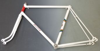 Vintage Armstrong bicycle frame and forks using Reynolds 531 tubing, circa 1955-1956, 22½ inch