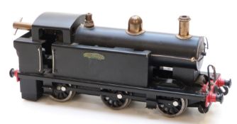 0 gauge live steam 0-6-0 model railway locomotive.