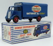 Dinky Supertoys diecast model Guy Van with blue cab, chassis and body, red hubs and 'Ever Ready