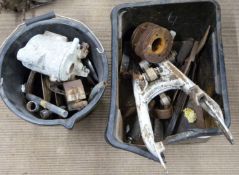 Motorbike parts including gearbox, swing arm etc