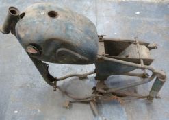 Francis Barnett motorbike frame and tank