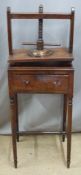 A 19thC mahogany press with single drawer, W42 x D24 x H112cm