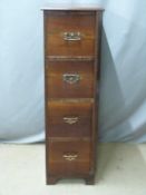 A vintage oak 'Ceres patent' filing cabinet, W40 x D54 x H127cm