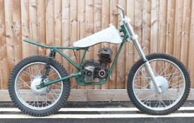 Classic trials bike, possibly Sprite, with Villiers two stroke single cylinder engine, no frame