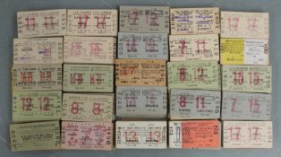 Approximately 250 Liverpool Overhead Railway tickets, including privilege, early morning return