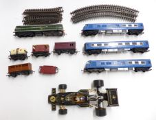 Two Tri-ang Hornby 00 gauge model railway part train sets The Blue Pullman RS.52 and Freight