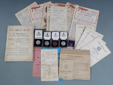 Stroud interest motorcycle trial ephemera and medals relating to R.W. Sutton, including silver