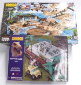 Two Best-lock construction sets Raptor Cage 3165 and military vehicles, both in original boxes.