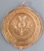 A 15ct gold fob for 