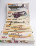 Six Matchbox 1:32 scale model aeroplane kits including Douglas Dauntless PK-503, Westland Lysander