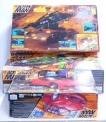 Three Action Man vehicles comprising Action Jet and Stealth Jet, Heligun and Street Racer, all in